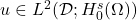 u \in L^2(\mathcal{D}; H^s_0(\Omega))