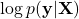 \log p(\mathbf{y} | \mathbf{X}) 