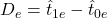 D_e=\hat{t}_{1e}-\hat{t}_{0e}