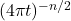 (4\pi t)^{-n/2}