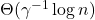 \Theta(\gamma^{-1} \log n)
