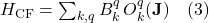 H_{\mathrm{CF}} = \sum_{k,q} B_k^q\,O_k^q(\mathbf{J})\quad (3)