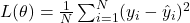  L(\theta) = \frac{1}{N} \sum_{i=1}^{N} (y_i - \hat{y}_i)^2 