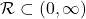 \mathcal{R} \subset (0, \infty)