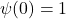 \psi(0) = 1