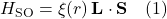 H_{\mathrm{SO}} = \xi(r)\,\mathbf{L}\cdot\mathbf{S}\quad (1)