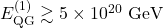 E_\mathrm{QG}^{(1)} \gtrsim 5 \times 10^{20}~\mathrm{GeV}