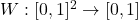 W: [0,1]^2 \to [0,1]