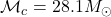 \mathcal{M}_c = 28.1 M_\odot